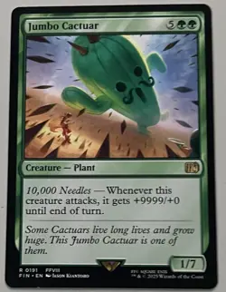 MTG Final Fantasy Jumbo Cactuar Creature - Plant RARE REGULAR #0191 - Image 1
