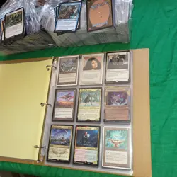 COMMANDER MAGIC CARDS COLLECTION BINDER -12 Pages of Cards & 1000 bulk MTG - Image 1