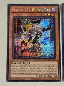 Maliss P Chessy Cat MP25-EN123 + Maliss C GWC-06 Secret Rare 25LP Yugioh Set - Image 2
