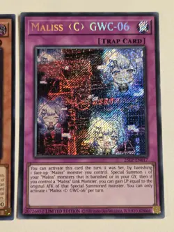 Maliss P Chessy Cat MP25-EN123 + Maliss C GWC-06 Secret Rare 25LP Yugioh Set - Image 3