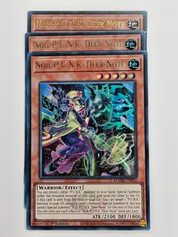 Yu Gi Oh - 3x BLMM-EN076 Noh-P.U.N.K. Deer Note - Ultra Rare - Image 1