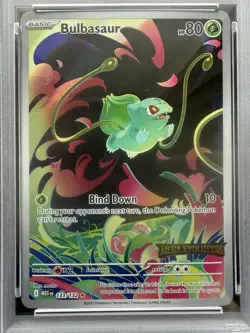 Pokemon Bulbasaur 133 Stamped Enhanced Box Topper Mega Evolution Promo PSA 10 - Image 2