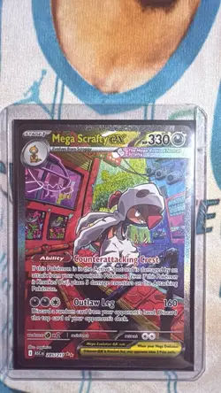 Pokemon TCG Ascended Heroes Mega Scrafty EX SIR Special Illustration 285/217 - Image 1