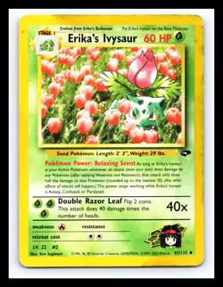 💥 Erika's Ivysaur Gym Challenge Non Holo # 41/132 Pokemon 2000 Vintage - Image 1