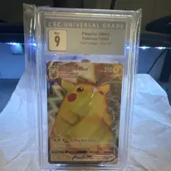 Pokemon TCG Pikachu VMAX 044/185 Vivid Voltage Ultra Rare Holo CGC 9 English - Image 1