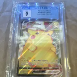 Pokemon TCG Pikachu VMAX 044/185 Vivid Voltage Ultra Rare Holo CGC 9 English - Image 2
