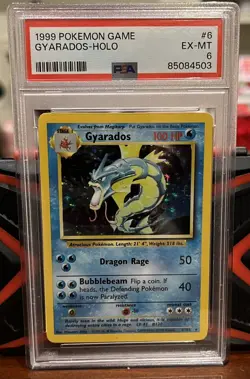1999 Pokemon Game Base Set - Gyarados Holo Rare 6/102 - PSA 6 EX-Mint - Image 1
