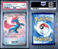 PSA 8 Salamence Ex Special Illustration #187 2025 Pokemon Journey Together SIR - Image 3