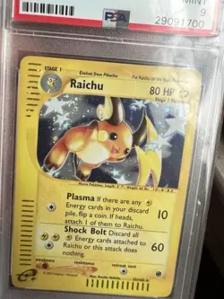 RAICHU 25/165 PSA 9 SWIRL Holo Expedition WOTC Graded Pokemon Card pop 315 - Image 5
