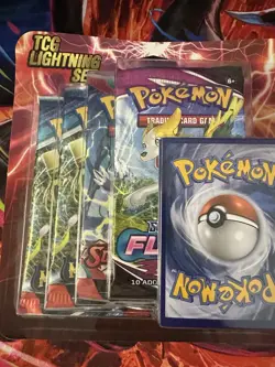 Pokemon TCG Lightning Set 4 Packs + 1 Bonus Card! Brand New/Sealed! - Image 1