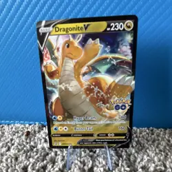 Pokemon Dragonite V SWSH235 Pokemon GO 230 HP Promo Regular Basic Card English - Image 1