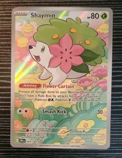 Pokemon TCG- Shaymin 185/182- Destined Rivals- Illustration Rare Card - Image 1