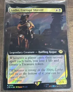 Wizards Lotho, Corrupt Shirriff Holo Rare Legendary Creature LOTR Card - Image 1