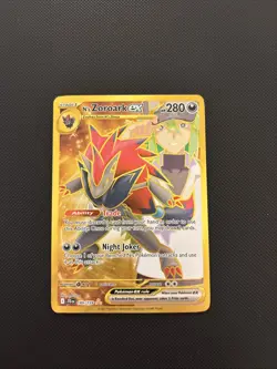 Pokemon TCG Journey Together N's Zoroark EX Card 189/159 Gold - Pack Fresh - Image 1