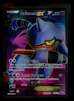 Toxicroak EX 102/106 XY Flashfire 2014 Full Art Holo Rare Pokemon Card TCG - Image 1
