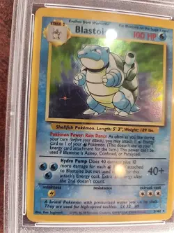 Blastoise Base Set Holo Pokemon Card WOTC EX - Mint PSA 6 - Image 2