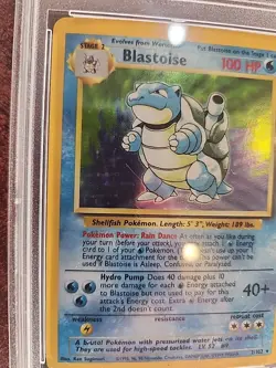 Blastoise Base Set Holo Pokemon Card WOTC EX - Mint PSA 6 - Image 3