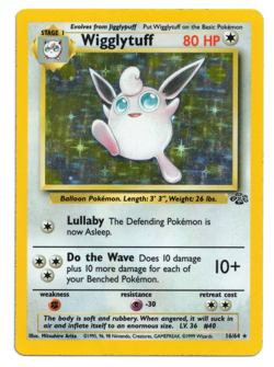 Pokemon Card: Wigglytuff HOLO 16/64 Jungle Set Vintage Rare! EX - Image 1