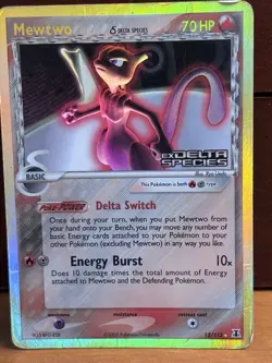 2005 Pokemon Mewtwo delta species 12/113 pokemon card - Image 1
