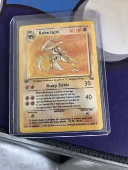 Pokemon Kabutops Fossil 9/62 Holo Rare 1st Edition 60 HP Stage 2 Card - Image 1