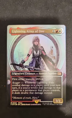 Lightning, Army of One (0320) (Borderless) Final Fantasy Foil - Image 1
