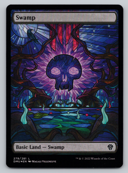 Swamp Stain Glass FOIL Land - Dominaria United - MTG - Image 1
