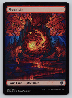 Mountain Stain Glass FOIL Land - Dominaria United - MTG - Image 1