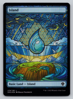 Island Stain Glass FOIL Land- Dominaria United - MTG - Image 1