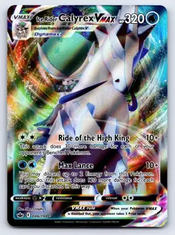 Ice Rider Calyrex VMAX 046/198 Holo VMAX Rare Chilling Reign Pokemon Near Mint - Image 1