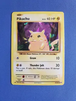 Pikachu 35/108 Foil XY Evolutions Cracked Ice Pokemon Card - Shattered Foil 2016 - Image 1