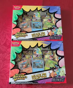 2 Pokemon Ascended Heroes First Partner Deluxe Pin Collection SEE DETAILS PHOTOS - Image 1