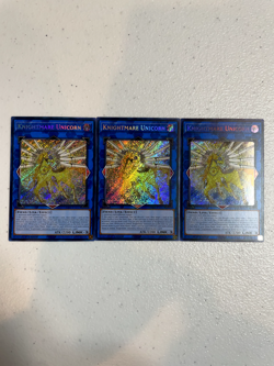 yugioh knightmare unicorn secret rare 3x ra01-en043 playset RA01 - Image 1