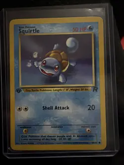 First Edition 1995 Squirtle 62/82 Mint Condition Pokemon TCG - Image 1