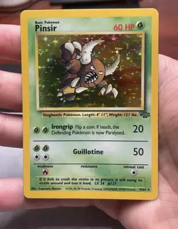Pokemon Pinsir Jungle Holo Rare 9/64 60 HP Unlimited 1999 English - MP/HP - Image 1