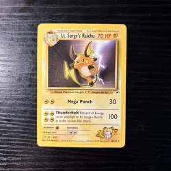 Lt. Surge's Raichu 28/132 Gym Heroes LP WOTC 2000 Pokemon - Image 1