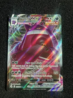 Pokemon TCG Gengar VMAX 157/264 Fusion Strike Ultra Rare Full Art Holo Card - Image 1