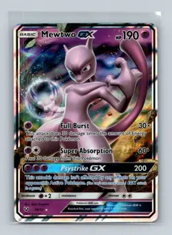 Pokemon TCG Mewtwo GX 39/73 Shining Legends Holo Ultra Rare 2017 NM - Image 1