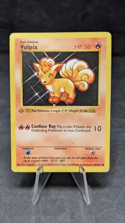 Vulpix 68/102 (Shadowless) - Pokemon TCG - Base Set - Gray Stamp 1st ED - HP - Image 1
