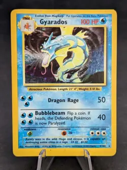 Gyarados 6/102 | Pokemon TCG | Base Set | Miscut | HP - Image 1