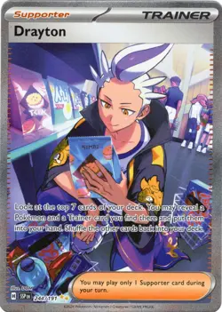 Drayton 244/191 Special Illustration Rare ME Surging Sparks Pokemon TCG NM - Image 1