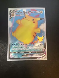 🔥Pokemon Surfing Pikachu VMAX 009/025 Celebrations Ultra Rare Full Art Holo (D) - Image 1