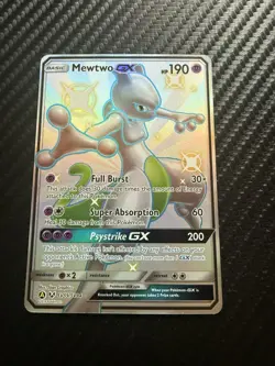 Pokemon Mewtwo GX SV59/SV94 Hidden Fates Shiny Vault Full Art Shiny Holo Rare - Image 1