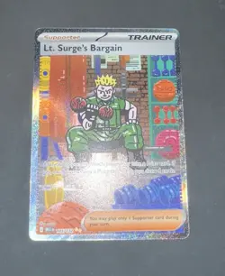 Pokemon TCG Lt. Surge’s Bargain 185/132 SIR Holo Mega Evolution English 🔥🔥🔥🔥 - Image 1