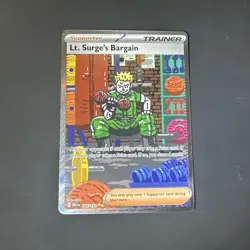 Pokemon TCG Lt. Surge’s Bargain 185/132 SIR Holo Mega Evolution English 🔥🔥🔥🔥 - Image 3