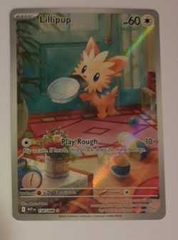 Lillipup Illustration Rare NM 154/086 Scarlet & Violet White Flare Pokemon TCG - Image 1