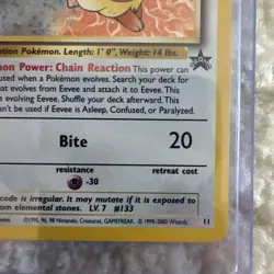 Pokemon Eevee Wizards Black Star Promo 11 Holo Near Mint - Image 4