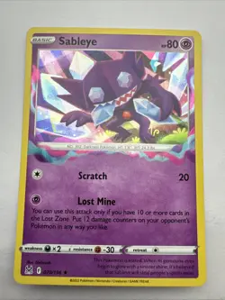 Pokemon TCG Sableye 070/196 Swsh11: Lost Origin Holo - Image 1