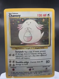 Pokemon TCG - CHANSEY - 3/102 - HOLO - RARE - UNLIMITED - BASE SET (1999) - HP - Image 1