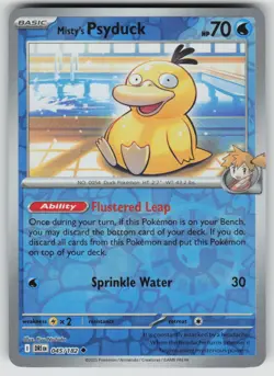 MISTY'S PSYDUCK 045/182 UNCOMMON DESTINED RIVALS POKEMON REVERSE HOLO NEAR MINT - Image 1