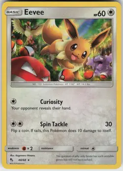 EEVEE 48/68 HOLO HIDDEN FATES POKEMON RARE NM/M - Image 1